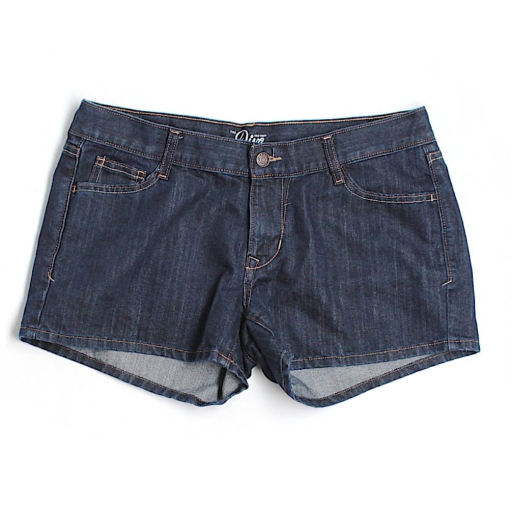 Old Navy Mid Rise Dark-Wash Jean/Denim Shorts